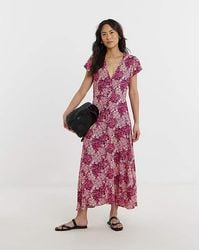 JD Williams - Cap Sleeve Button Through Tea Dress - Lyst