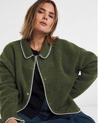 Simply Be - Whipstitch Teddy Button Through - Lyst