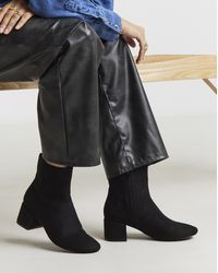 Simply Be - Low Block Heel Ankle Boot Wide - Lyst
