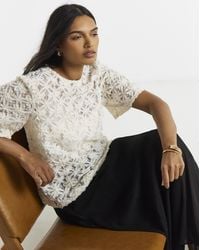 Joanna Hope - Textured Floral Blouse - Lyst