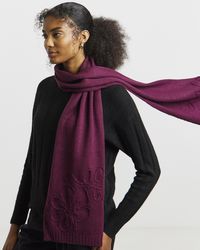 JD Williams - Floral Embroidered Knitted Scarf - Lyst