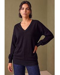 Roman - Roman V-Neck Stretch Longline Jumper - Lyst