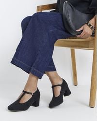 JD Williams - T Bar Block Heel Shoes Wide - Lyst