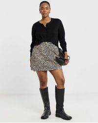 Simply Be - Sbe Denim Pocket Mini Skirt - Lyst