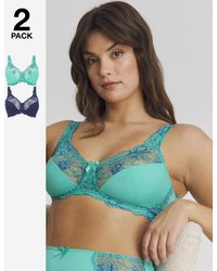 Pretty Secrets - 2 Pack Ella Lace Non Wired Full Cup Bras - Lyst