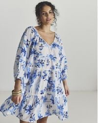 Figleaves - Lisbon Tiered Mini Beach Dress - Lyst