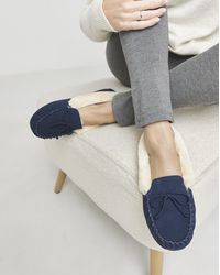 JD Williams - Suede Moccasin Slippers E Fit - Lyst
