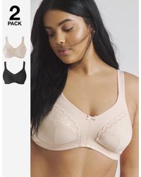 Pretty Secrets - 2 Pack Sally Minimiser Non Wired Bras - Lyst