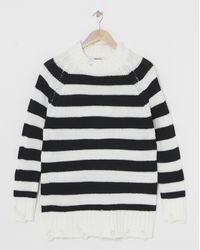 Simply Be - Stripe Distressed Longline Jumper - Lyst