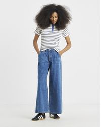 Simply Be - Pleat Detail Wide Leg Jeans - Lyst