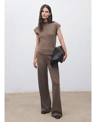 Mango - High-Collar T-Shirt - Lyst