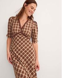 Monsoon - Frankie Check Print Midi Dress - Lyst