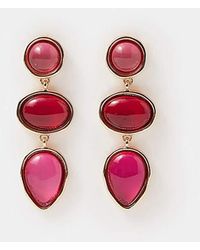 Accessorize - Triple Stone Drop Earrings - Lyst