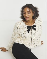 Joanna Hope - Faux Fur Sequin Jacket - Lyst