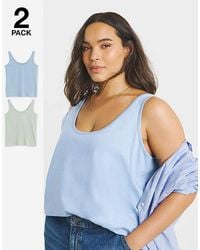 Simply Be - 2 Pack Slouchy Vests - Lyst