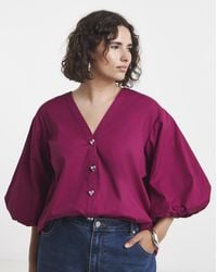 Simply Be - Button Through Blouse - Lyst