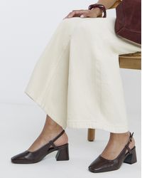 JD Williams - Block Heel Slingback Shoes Ex Wide - Lyst