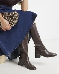 Simply Be - Block Heel Knee High Boot Ex Wide Sc - Lyst