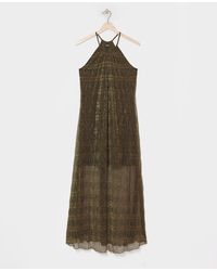 Simply Be - Foil Trapeze Maxi Dress - Lyst