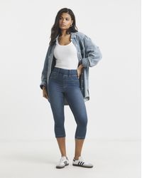 Simply Be - Mid Wash Pull On Capri Jegging - Lyst