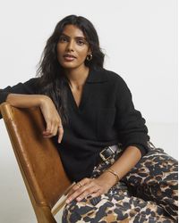 Simply Be - V-Neck Collared Jumper - Lyst