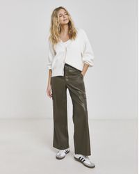 Simply Be - Stretch Pu Cargo Wide Leg Trousers - Lyst