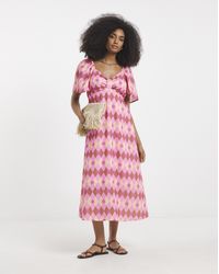 Twisted Wunder - Linen Midaxi Dress - Lyst