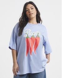 Simply Be - Picante Graphic Oversized T-Shirt - Lyst