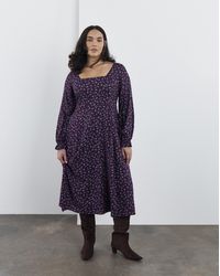 Simply Be - Cherry Print Midi Dress - Lyst