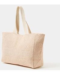 Accessorize - Woven Metallic Beach Bag - Lyst