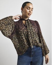 Joanna Hope - Chiffon Tie Neck Blouse - Lyst