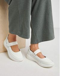 Heavenly Soles - T&C Bar Leather Trainer Ex Wide Fit - Lyst