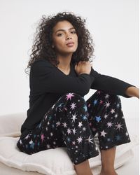 Pretty Secrets - Fleece Henley Pj Set - Lyst