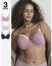 Pretty Secrets - 3 Pack Tuxedo Trim T-Shirt Bra - Lyst