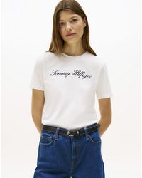 Tommy Hilfiger - Script Crew Neck Tee - Lyst