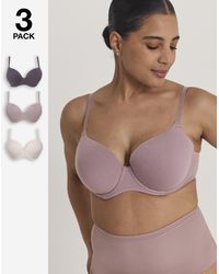 Pretty Secrets - 3 Pack Cotton T-Shirt Bras - Lyst