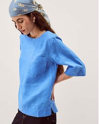 Monsoon - Ingrid Linen Top - Lyst