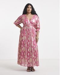 Simply Be - And Wrap Midi Dress - Lyst