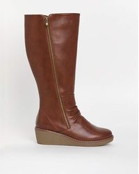 Cushion Walk - Wedged Knee High Boot E Fit - Lyst