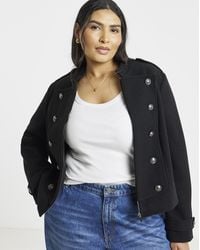 Simply Be - Zip Front Military Jackets - Lyst