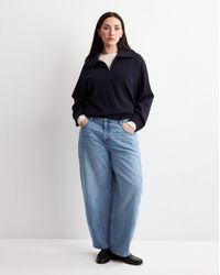 Mango - High Waisted Barrel Jean - Lyst