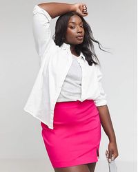 Simply Be - Super Stretch Split Mini Skirt - Lyst