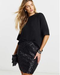 Simply Be - Sequin Mini Skirt - Lyst