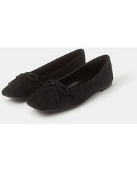Accessorize - Faux Suede Ballet Flats - Lyst