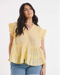 Simply Be - Tiered Blouse - Lyst