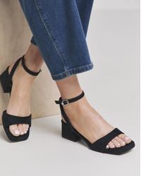 Simply Be - Barely There Low Block Heel Ex Wide - Lyst