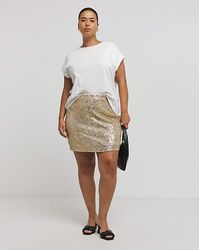 Simply Be - Sequin Mini Skirt - Lyst