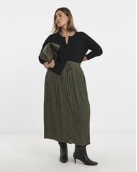 Simply Be - Tie Waist Textured Midaxi Full Skirt - Lyst
