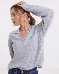 Simply Be - V-Neck Collared Jumper - Lyst
