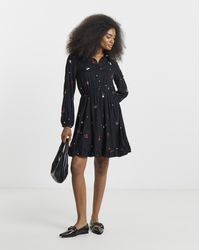 Simply Be - Embroidered Shirt Dress - Lyst